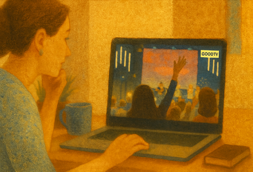 비기독교인의 26%는 기독교 미디어를 통해 예배나 선교 콘텐츠를 시청한 것으로 나타났다.  (AI 생성 이미지)